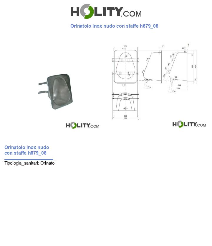 Orinatoio inox nudo con staffe h679_08