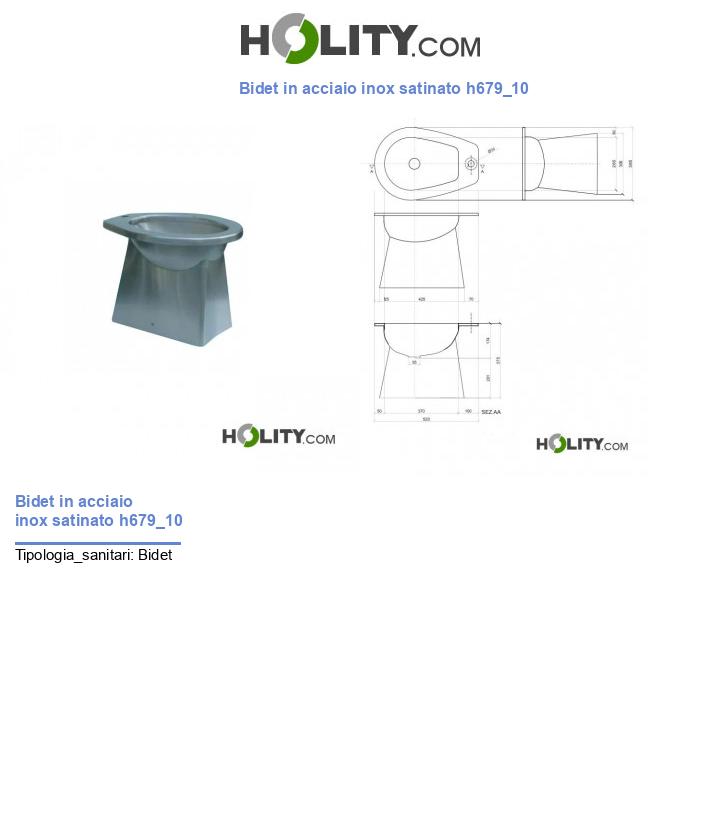 Bidet in acciaio inox satinato h679_10