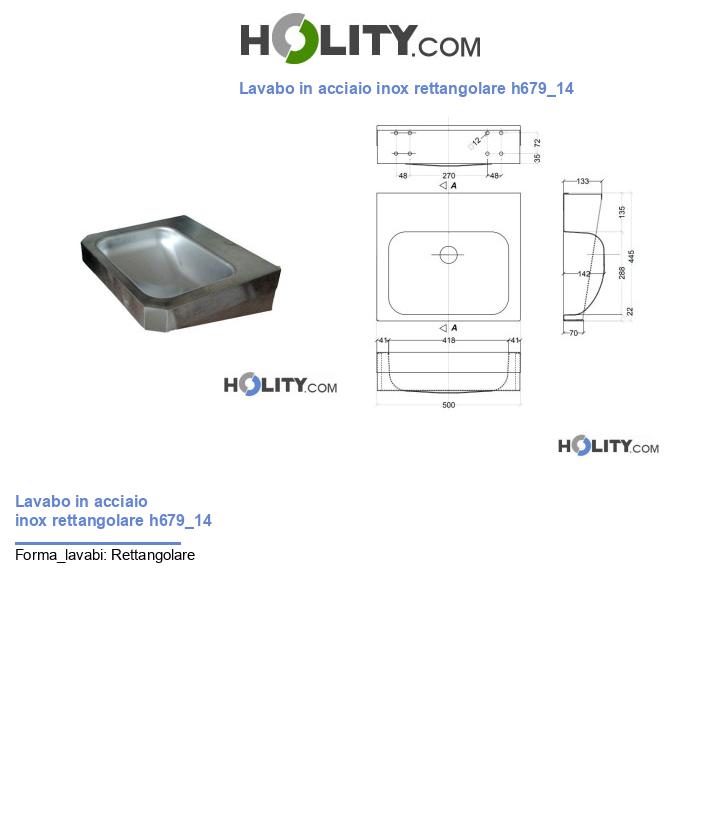 Lavabo in acciaio inox rettangolare h679_14
