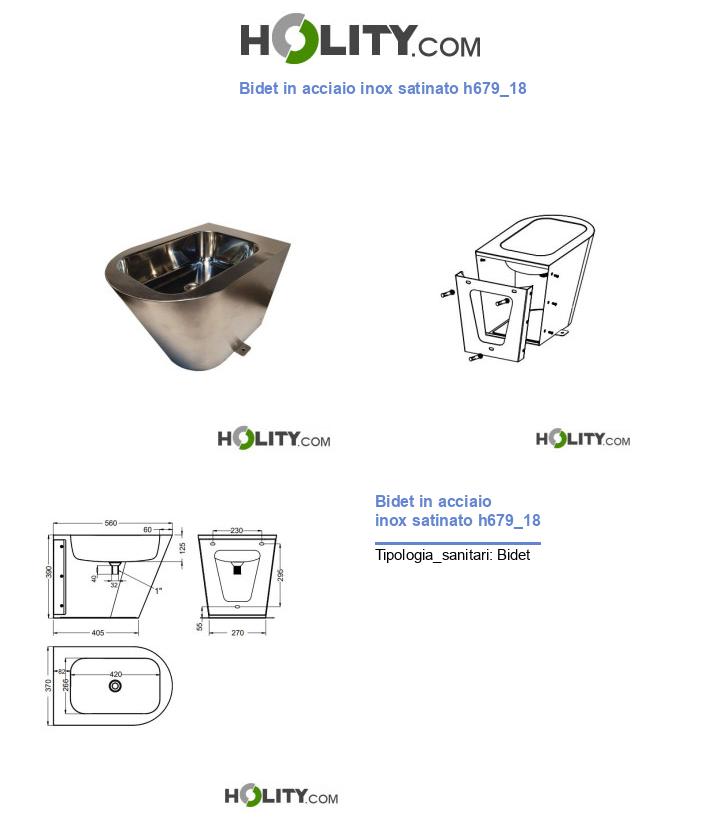 Bidet in acciaio inox satinato h679_18