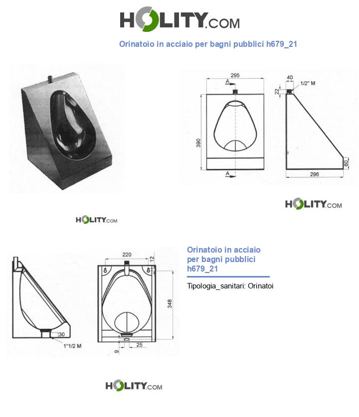 Orinatoio in acciaio per bagni pubblici h679_21