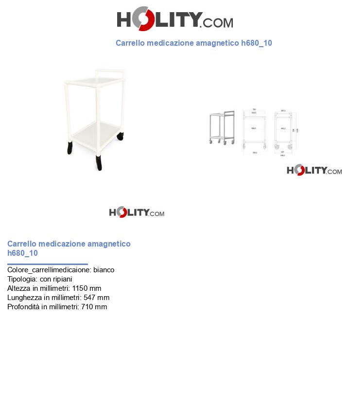 Carrello medicazione amagnetico h680_10