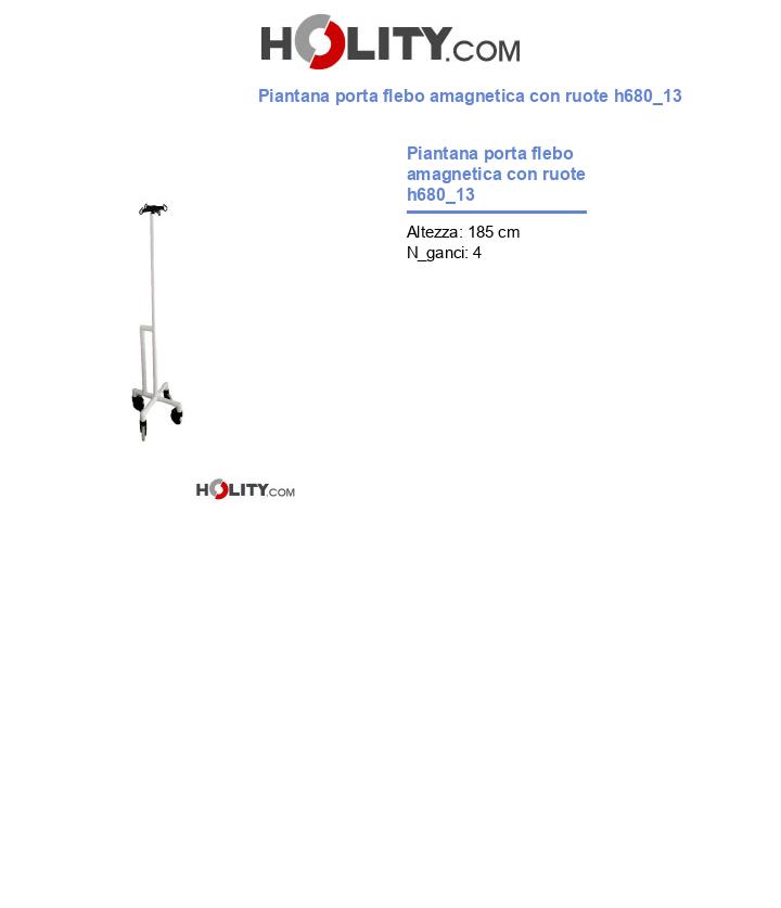 Piantana porta flebo amagnetica con ruote h680_13