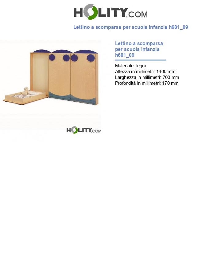 Lettino a scomparsa per scuola infanzia h681_09