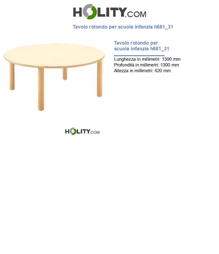 Tavolo rotondo per scuola infanzia h681_31