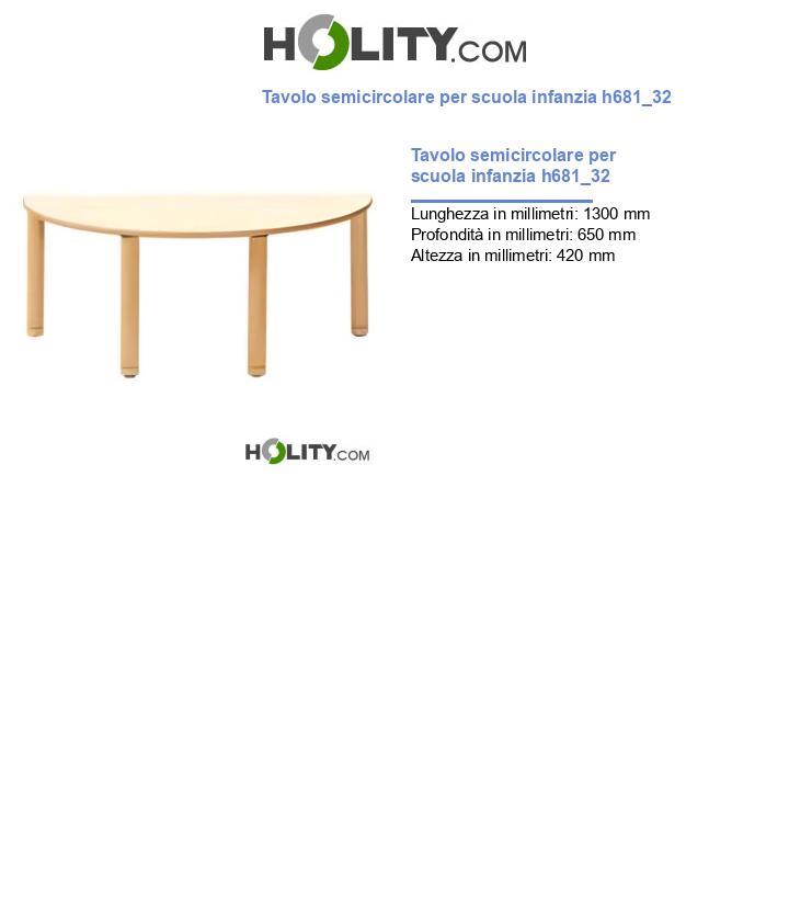 Tavolo semicircolare per scuola infanzia h681_32