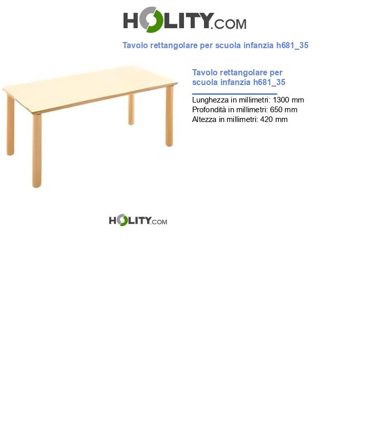 Tavolo rettangolare per scuola infanzia h681_35