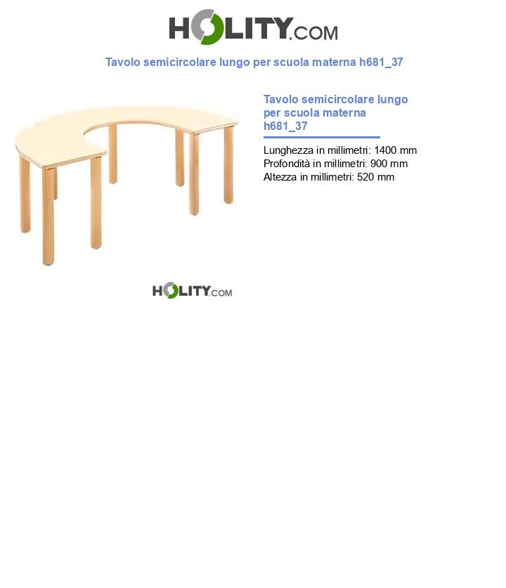 Tavolo semicircolare lungo per scuola materna h681_37