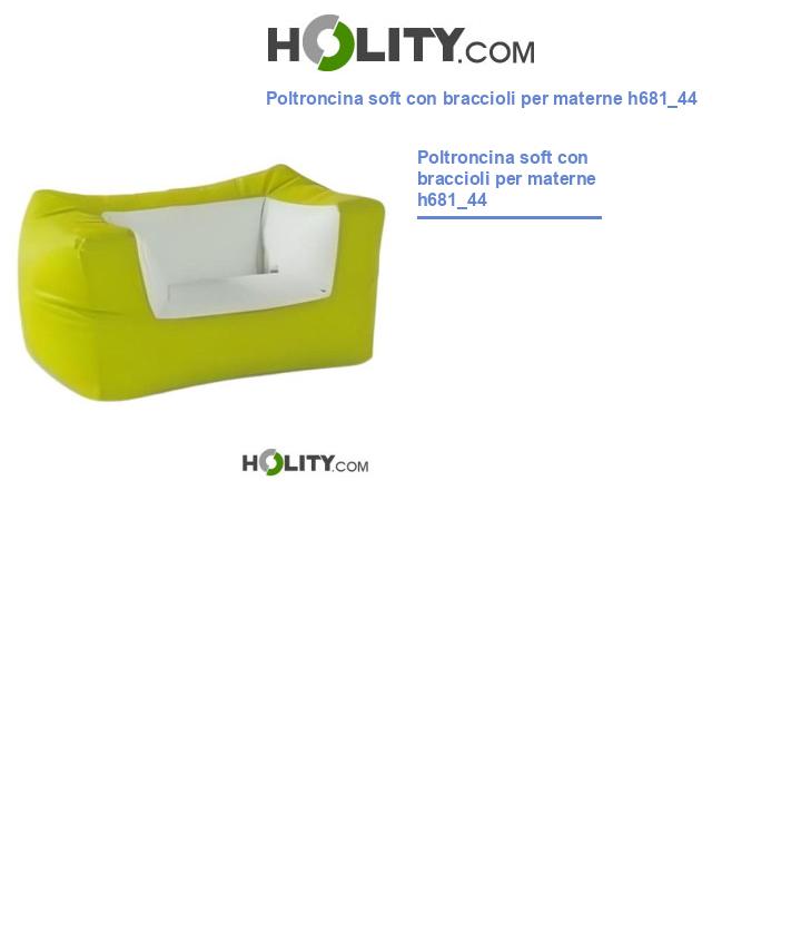 Poltroncina soft con braccioli per materne h681_44