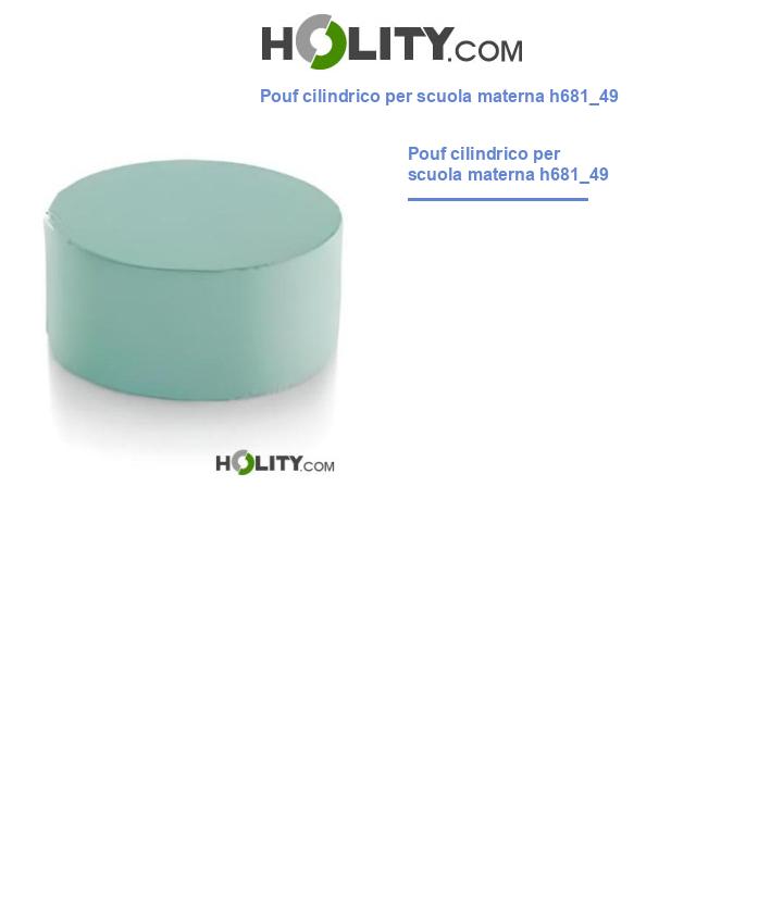 Pouf cilindrico per scuola materna h681_49