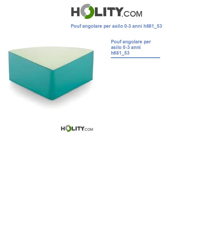 Pouf angolare per asilo 0-3 anni h681_53