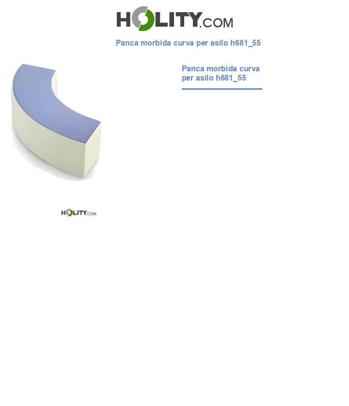 Panca morbida curva per asilo h681_55