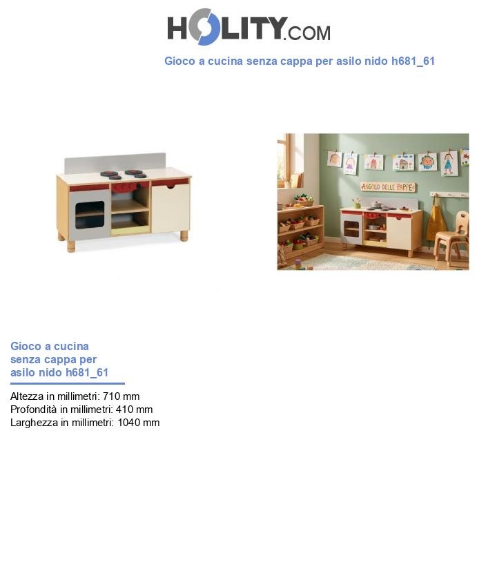 Gioco a cucina senza cappa per asilo nido h681_61