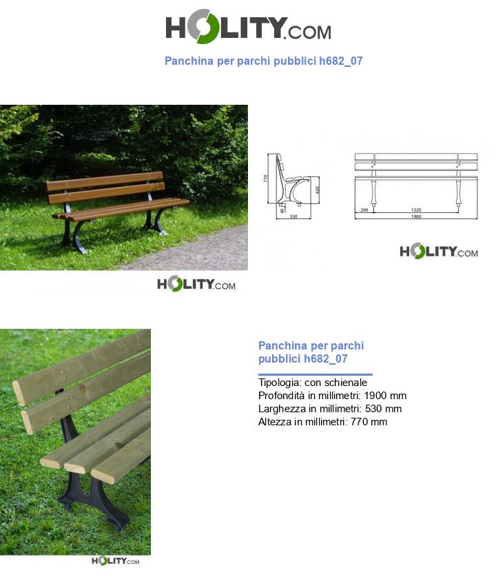 Panchina per parchi pubblici h682_07