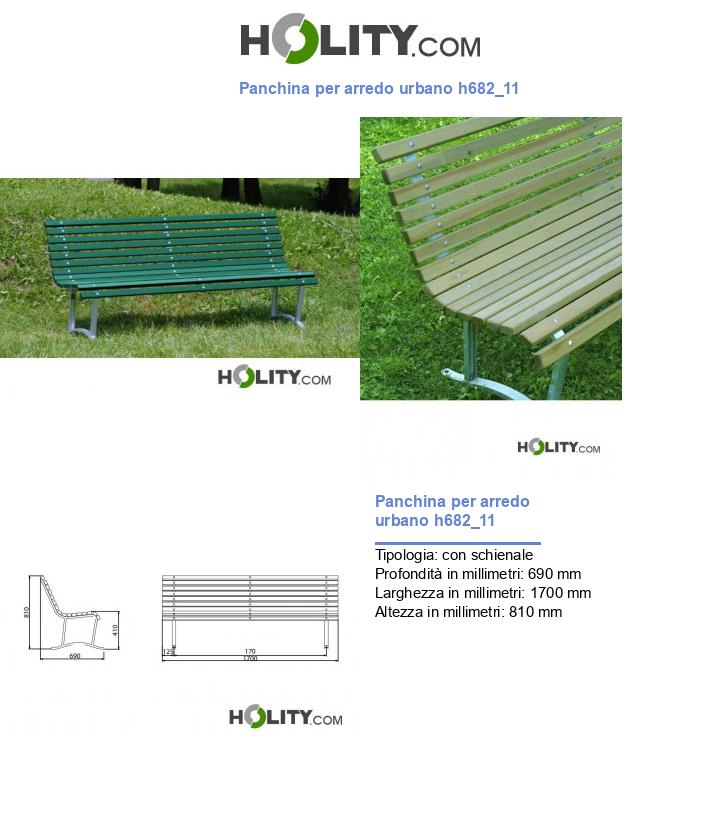 Panchina per arredo urbano h682_11