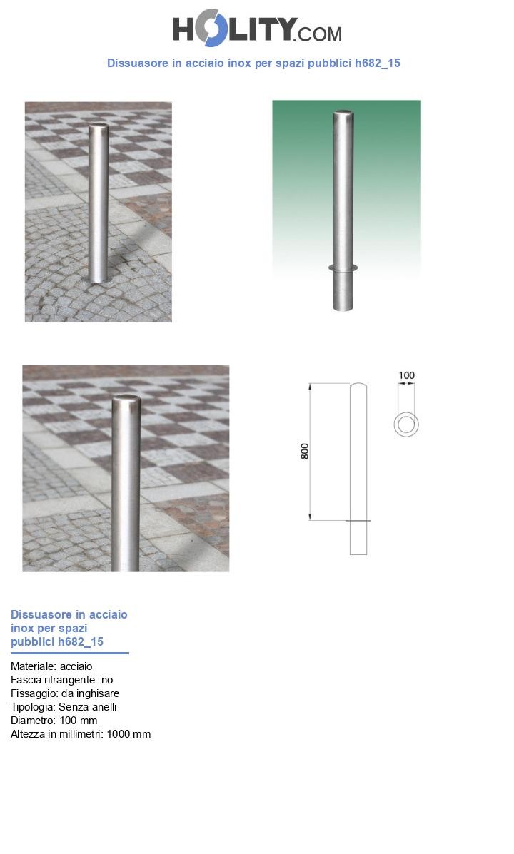 Dissuasore in acciaio inox per spazi pubblici h682_15