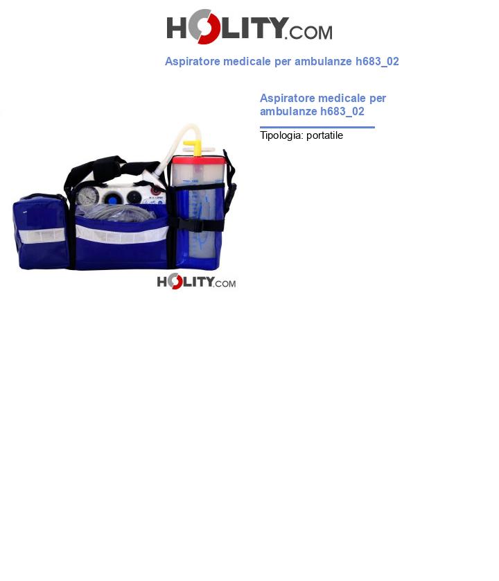 Aspiratore medicale per ambulanze h683_02