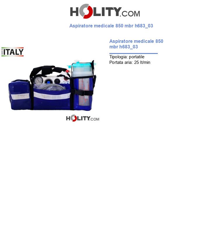 Aspiratore medicale 850 mbr h683_03