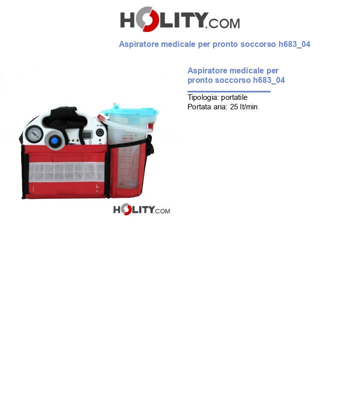 Aspiratore medicale per pronto soccorso h683_04
