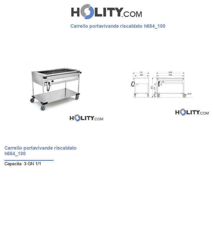 Carrello portavivande riscaldato h684_100