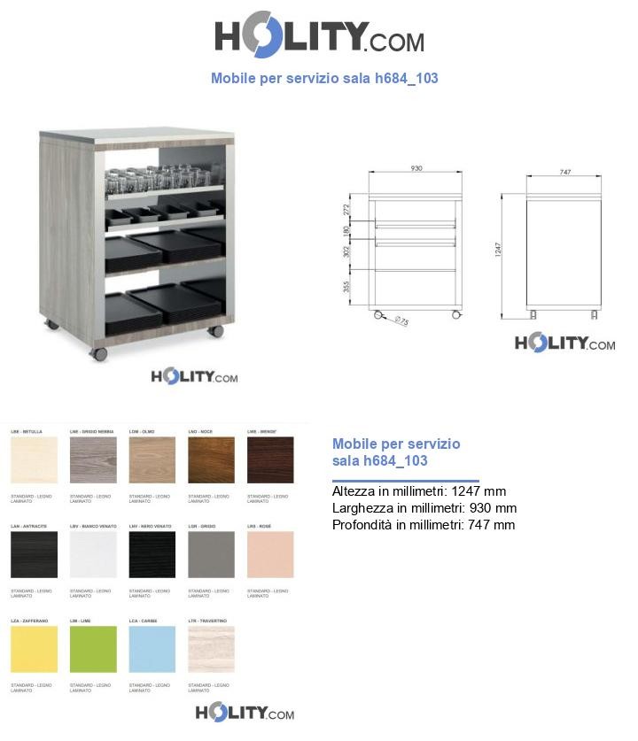 Mobile per servizio sala h684_103