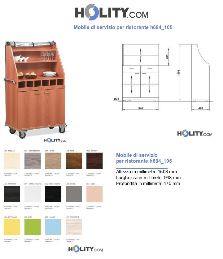 Mobile di servizio per ristorante h684_105