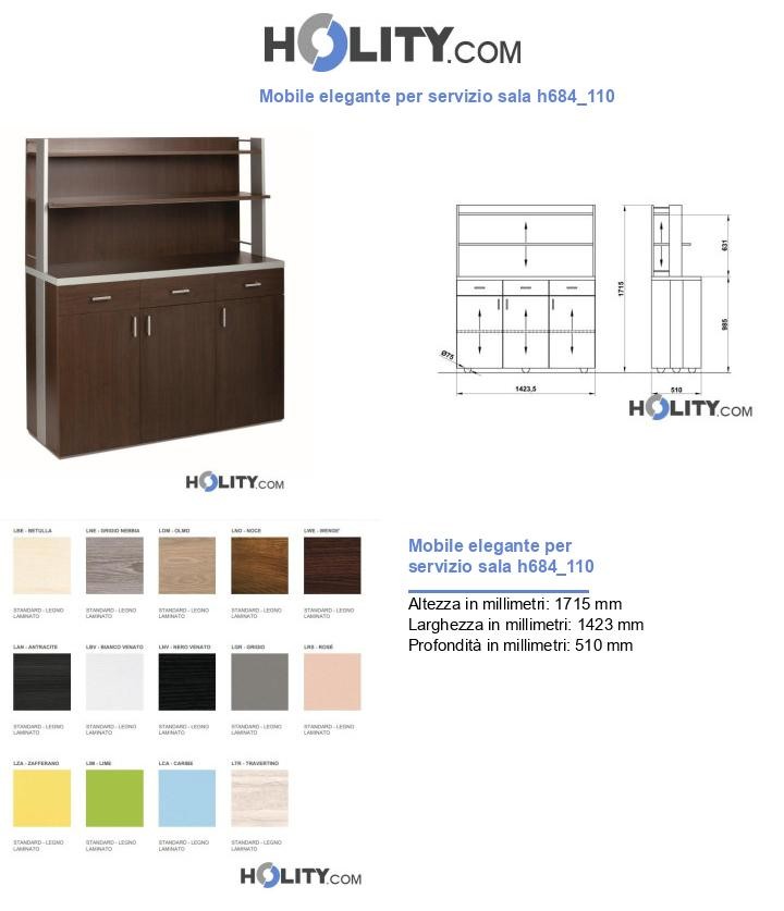 Mobile elegante per servizio sala h684_110