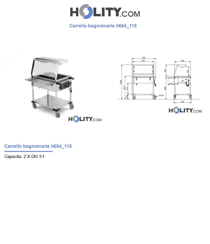 Carrello bagnomaria h684_118