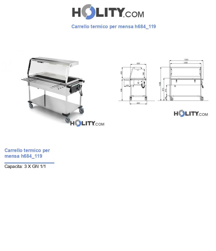 Carrello termico per mensa h684_119