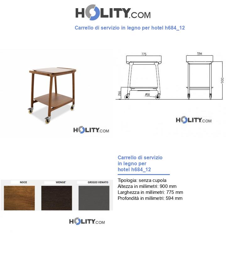 Carrello di servizio in legno per hotel h684_12