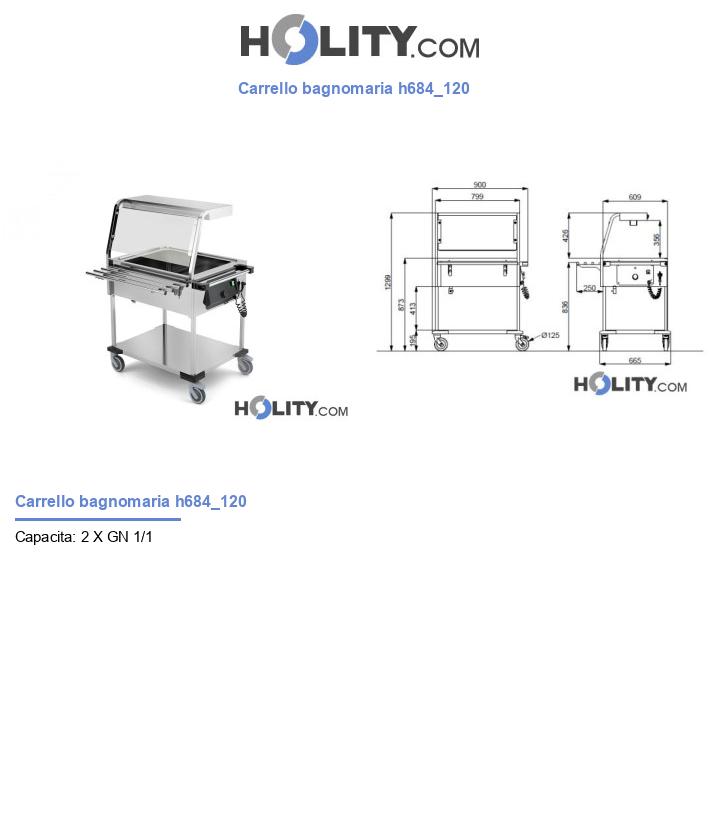 Carrello bagnomaria h684_120