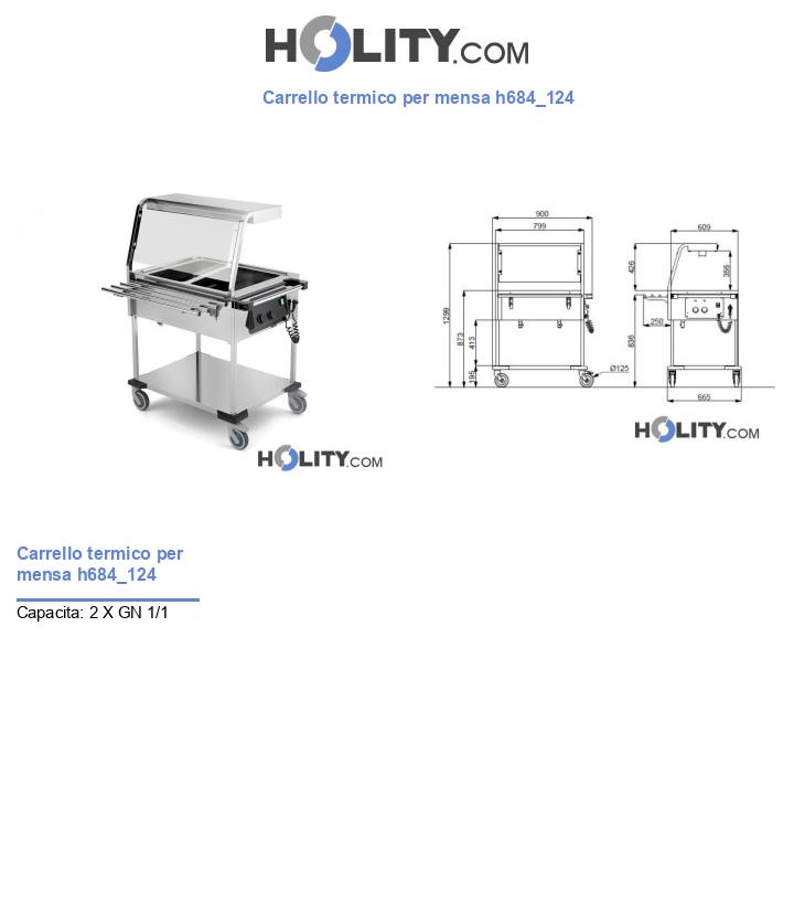 Carrello termico per mensa h684_124