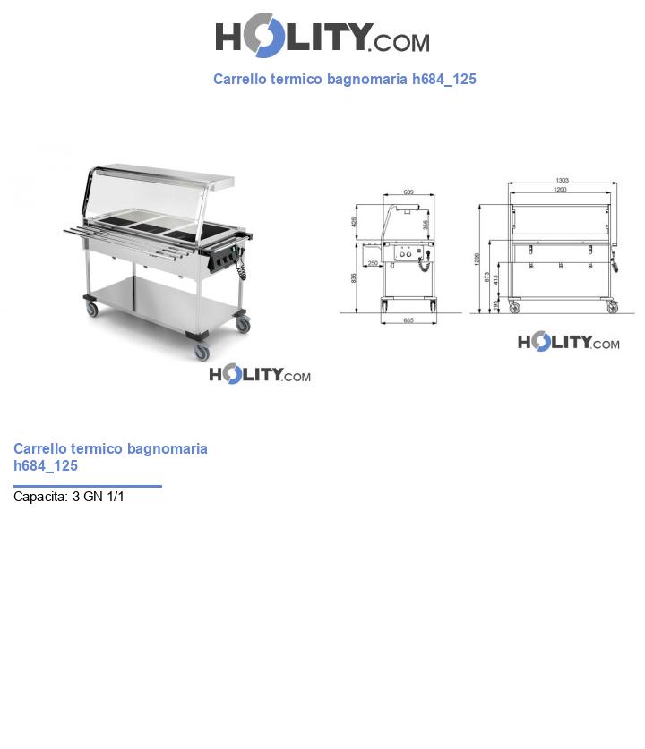 Carrello termico bagnomaria h684_125