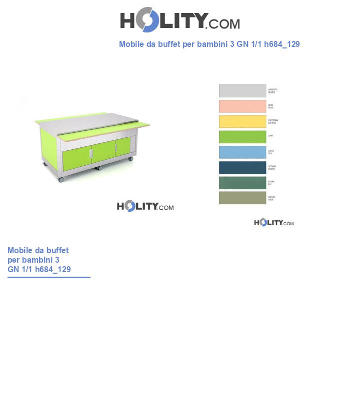 Mobile da buffet per bambini 3 GN 1/1 h684_129