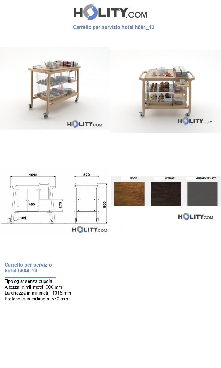 Carrello per servizio hotel h684_13