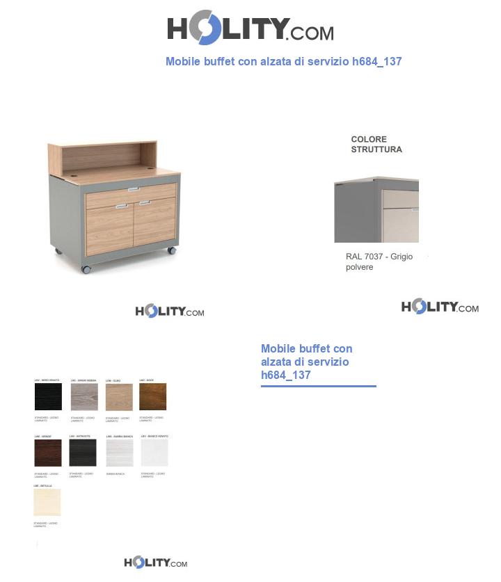 Mobile buffet con alzata di servizio h684_137