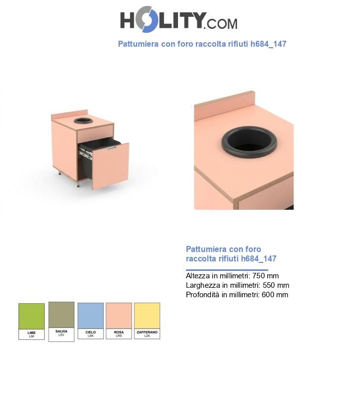 Pattumiera con foro raccolta rifiuti h684_147