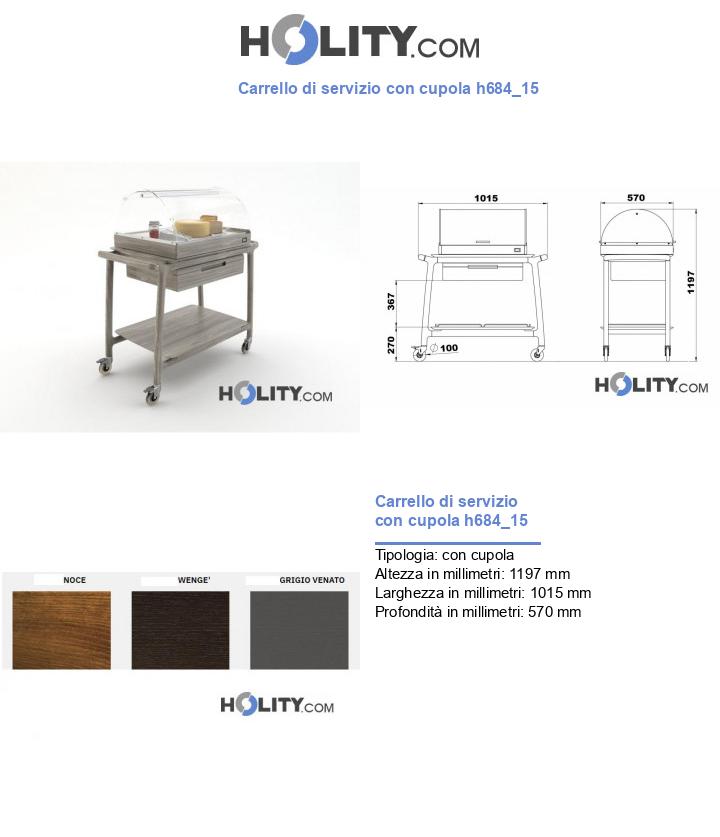 Carrello di servizio con cupola h684_15