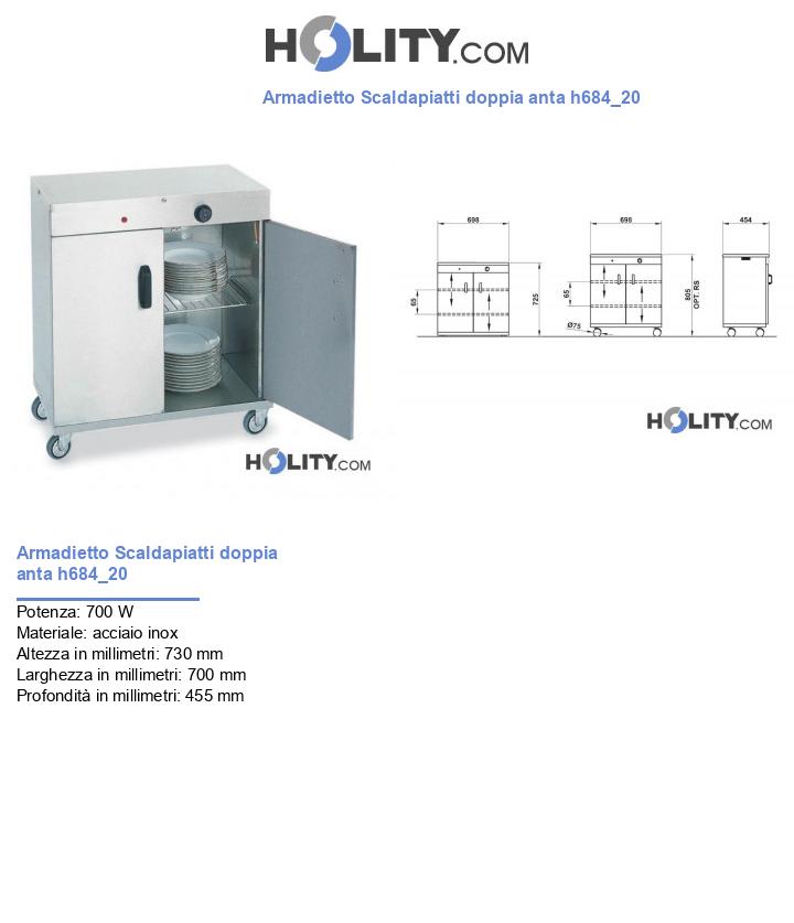 Armadietto Scaldapiatti doppia anta h684_20
