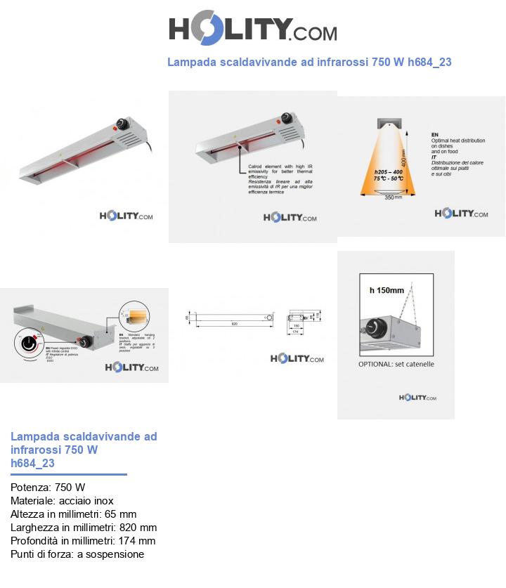 Lampada scaldavivande ad infrarossi 750 W h684_23