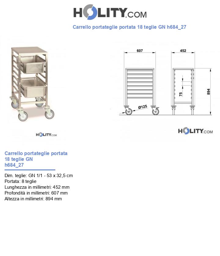 Carrello portateglie portata 18 teglie GN h684_27