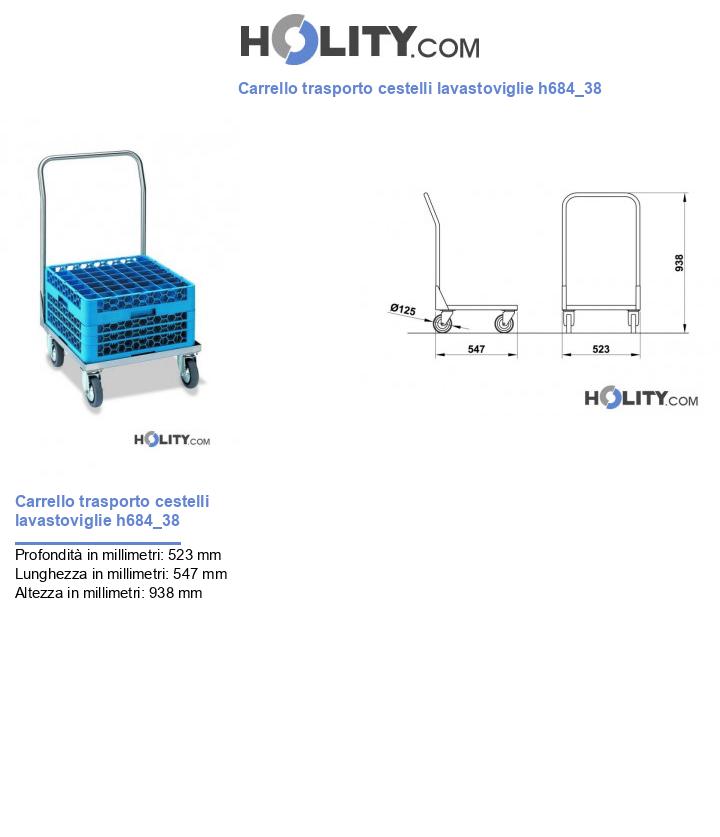 Carrello trasporto cestelli lavastoviglie h684_38