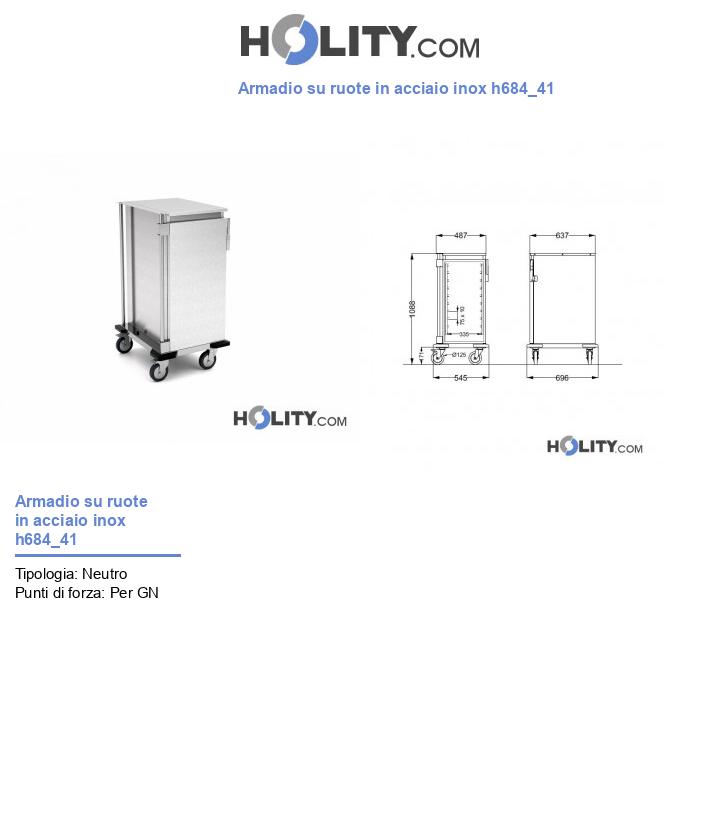 Armadio su ruote in acciaio inox h684_41