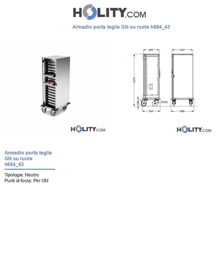 Armadio porta teglie GN su ruote h684_43