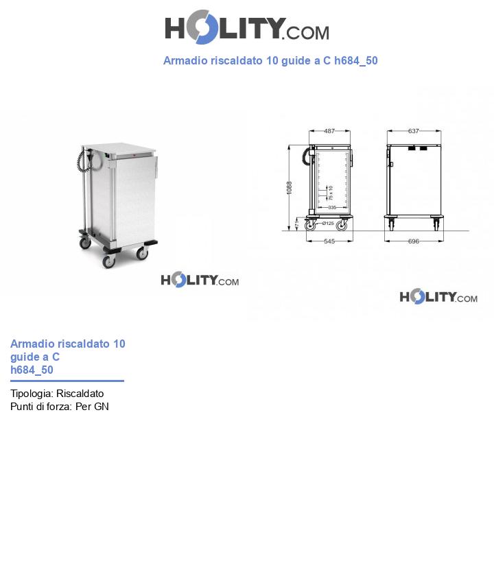 Armadio riscaldato 10 guide a C h684_50