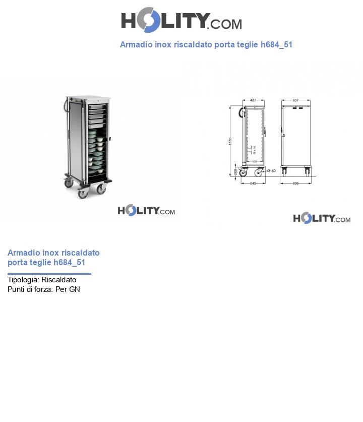 Armadio inox riscaldato porta teglie h684_51