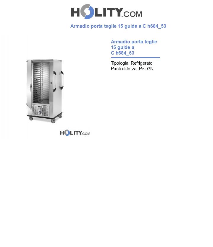Armadio porta teglie 15 guide a C h684_53
