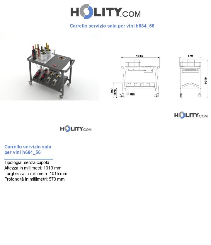 Carrello servizio sala per vini h684_56