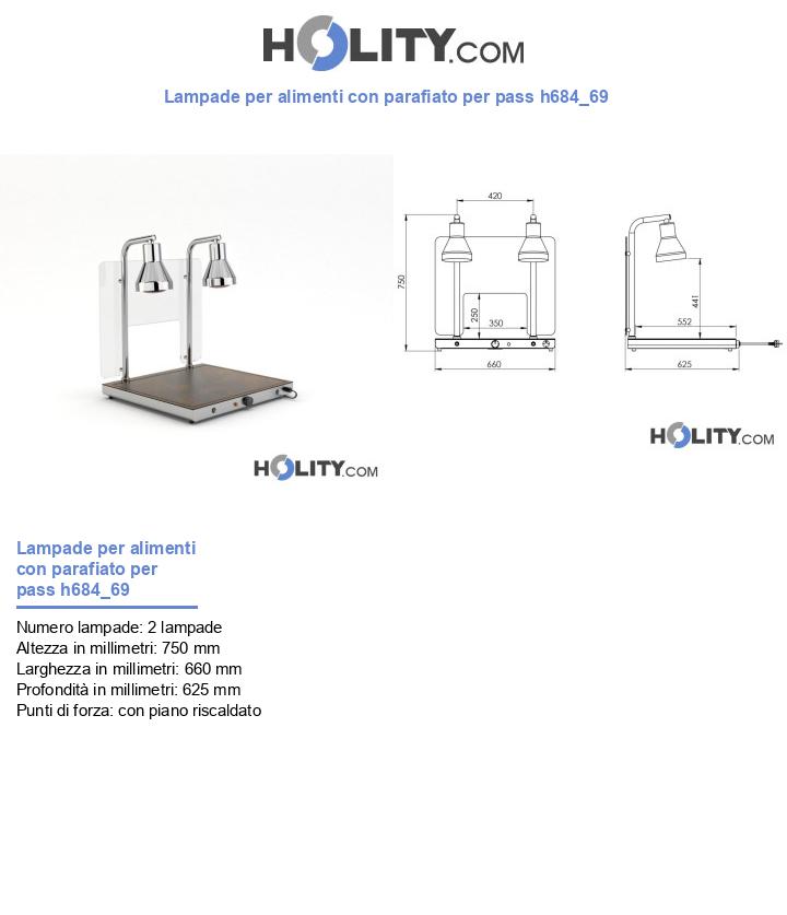 Lampade per alimenti con parafiato per pass h684_69