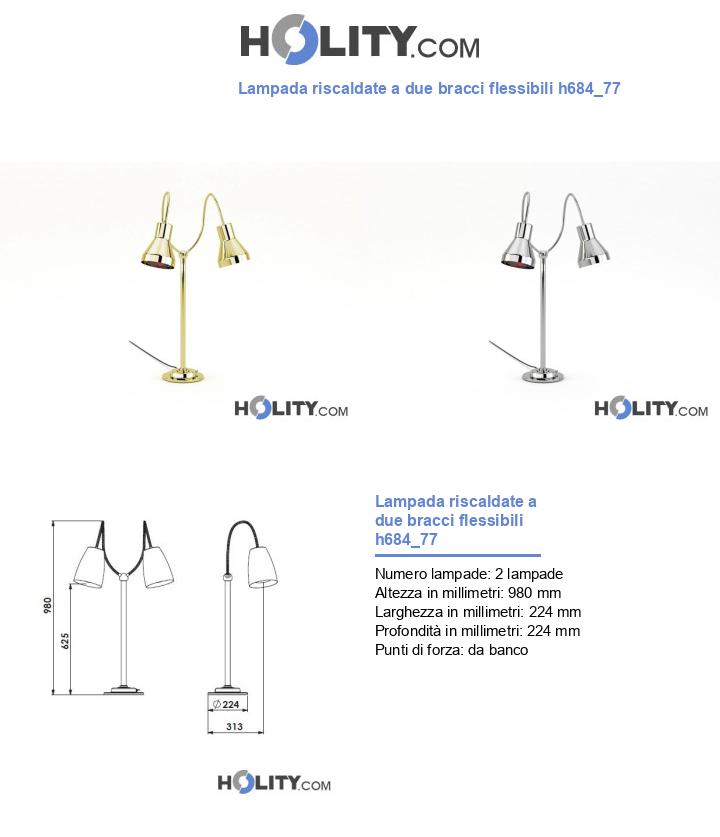 Lampada riscaldate a due bracci flessibili h684_77